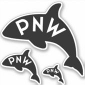 PNW Orca Vinyl Sticker Sheet (Vorderseite)