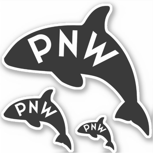 PNW Orca Vinyl Sticker Sheet (Vorderseite)