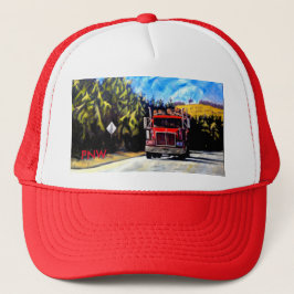PNW Red Trucker Hat - Der Logging Truck Truckerkappe