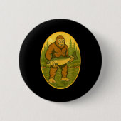 Pnw Steelhead Sasquatch Fishing Big Foot Salmon Fi Button (Vorderseite)