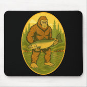 Pnw Steelhead Sasquatch Fishing Big Foot Salmon Fi Mousepad (Vorne)