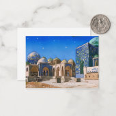 Po-i Kalyan, Bukhara auf einer Eid Mubarak Card Mitteilungskarte (Vorderseite/Rückseite Beispiel)