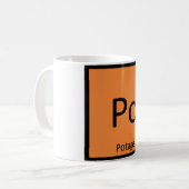 Po - Periodisches Tabellensymbol für die Potage Ch Kaffeetasse (Vorderseite Links)