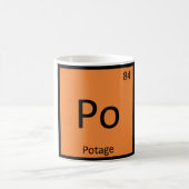 Po - Periodisches Tabellensymbol für die Potage Ch Kaffeetasse (Mittel)