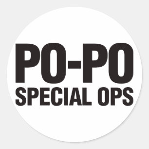 PO-PO Special Ops Runder Aufkleber