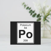 Po - Polonium Postkarte (Stehend Vorderseite)