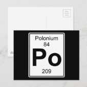 Po - Polonium Postkarte (Vorne/Hinten)