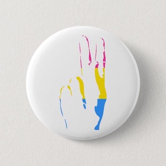 Poans Stolz Friedenszeichen Button (Vorderseite)