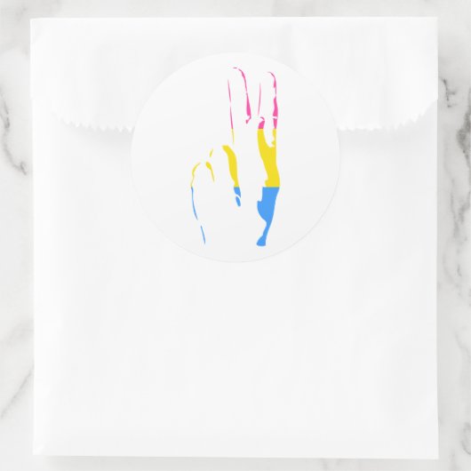 Poans Stolz Friedenszeichen Runder Aufkleber (Tasche)