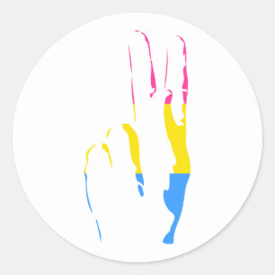 Poans Stolz Friedenszeichen Runder Aufkleber