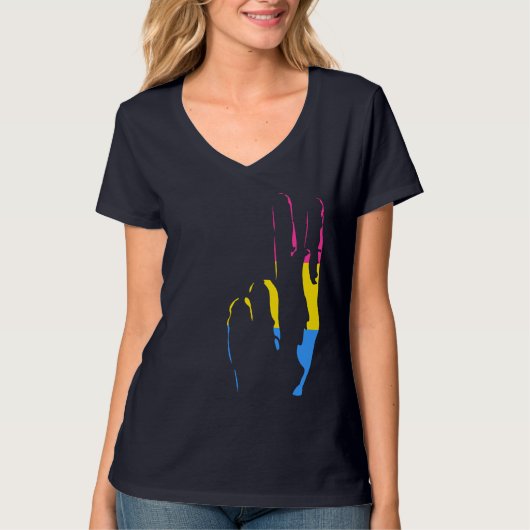 Poans Stolz Friedenszeichen T-Shirt (Vorderseite)