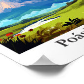 Poas Volcano Costa Rica Kunst- und Kulturreise Poster (Ecke)