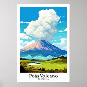 Poas Volcano Costa Rica Kunst- und Kulturreise Poster