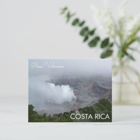Poas Volcano, Costa Rica Postcard Postkarte (Stehend Vorderseite)