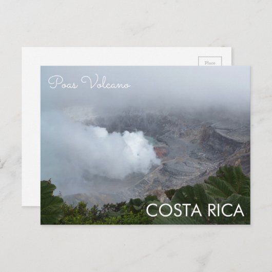 Poas Volcano, Costa Rica Postcard Postkarte (Vorne/Hinten)