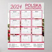 Pobierz Kalendarz | Polska 2024 Polnischer Kalende Poster (Vorne)