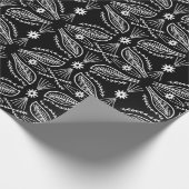 Poblanos Geometrisches Muster Schwarz/Weiß Geschenkpapier (Ecke)