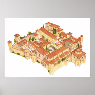 Poblet Kloster. Katalonien Spanien Poster