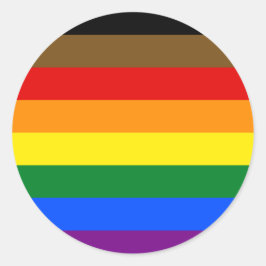 POC einschließlich LGBTQ+-Pride-Circle-Aufkleber Runder Aufkleber