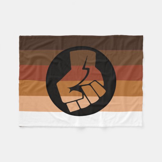 POC-Pride-Flag Fleecedecke (Vorderseite (Horizontal))