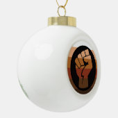 POC-Pride-Flag Keramik Kugel-Ornament (Links)