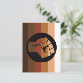 POC-Pride-Flag Postkarte (Stehend Vorderseite)