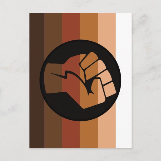 POC-Pride-Flag Postkarte (Vorderseite)