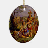 Pocahontas, der das Leben von Kapitän John Smith Keramikornament (Rechts)