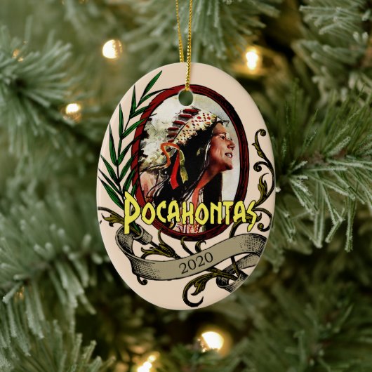 Pocahontas Elizabeth Warren Keramik Ornament (Baum)