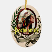 Pocahontas Elizabeth Warren Keramik Ornament (Vorne)