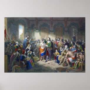 Pocahontas Heirat zu John Rolfe Henry Brueckner Poster