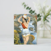 Pocahontas Indianerin Maiden Vintage Ad Postkarte (Stehend Vorderseite)