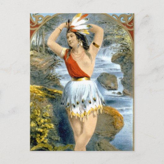 Pocahontas Indianerin Maiden Vintage Ad Postkarte (Vorderseite)