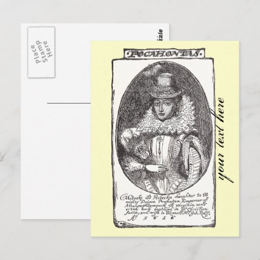 Pocahontas Postkarte (Vorne/Hinten)