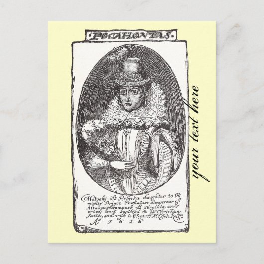 Pocahontas Postkarte (Vorderseite)