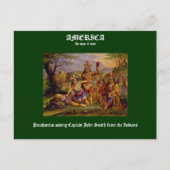 Pocahontas rettete Captain John Smith Postkarte (Vorderseite)