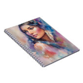 Pocahontas Watercolor Portrait Notizblock (Rechte Seite)