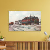 Pocatello, Ausweis - Züge und Personen rund um den Leinwanddruck (Insitu (Wohnzimmer))