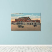 Pocatello, ID - Außenansicht des Zuges Leinwanddruck (Insitu (Holzboden))