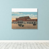 Pocatello, ID - Außenansicht des Zuges Leinwanddruck (Insitu (Holzboden))