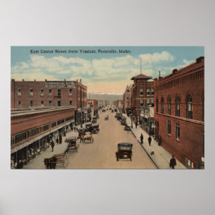 Pocatello, ID - View of E. Center Poster
