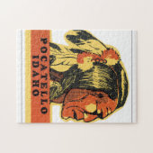 Pocatello Idaho Vintage Reise-Plakat-Grafik Puzzle (Horizontal)