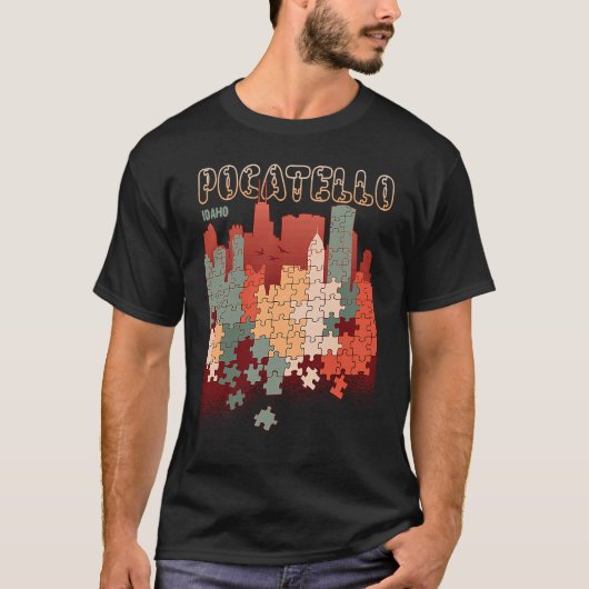 Pocatello In Idaho Travel Souvenir T-Shirt (Vorderseite)