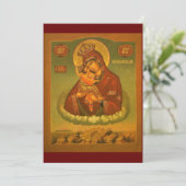 Pochaev-Symbol der Gottesmutter-Gebetskarte Dankeskarte (Stehend Vorderseite)