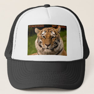 Pochieren Sie Ei-nicht Tiger-Hut Truckerkappe
