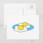 pochierte Eier mit Sonnenseite Postkarte (Vorne/Hinten)