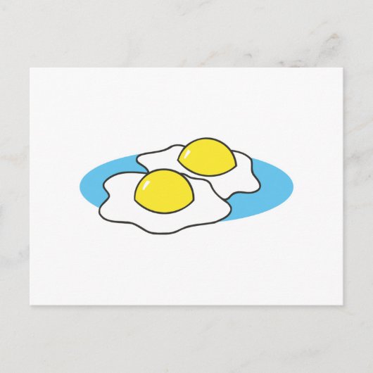pochierte Eier mit Sonnenseite Postkarte (Vorderseite)