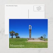 Pocitos rambla Denkmal Postkarte (Vorne/Hinten)