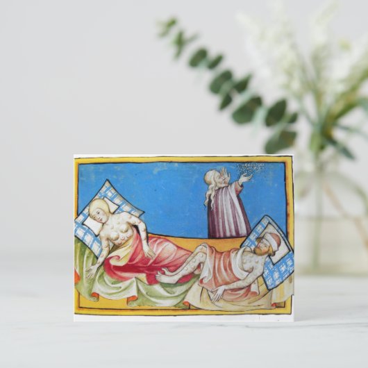 Pocken im Mittelalter Postkarte (Stehend Vorderseite)