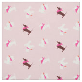 Pocken in rosa Rosenbüsche Stoff (Muster)